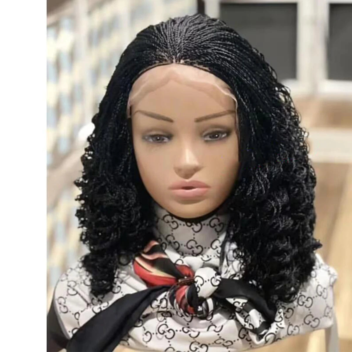 Micro Twist Braided Bob Wig for Black Women 5x5 HD Lace Front Closure Natural Looking Lace Wig with Micro Braids
