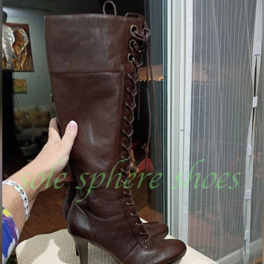 Knee High Side Zip Stiletto Boots