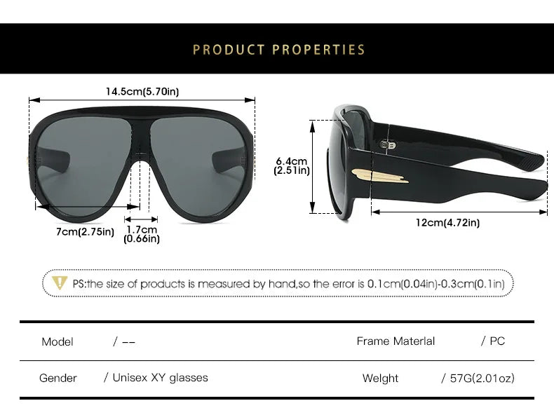 Oversized UV400 Shield Sunglasses