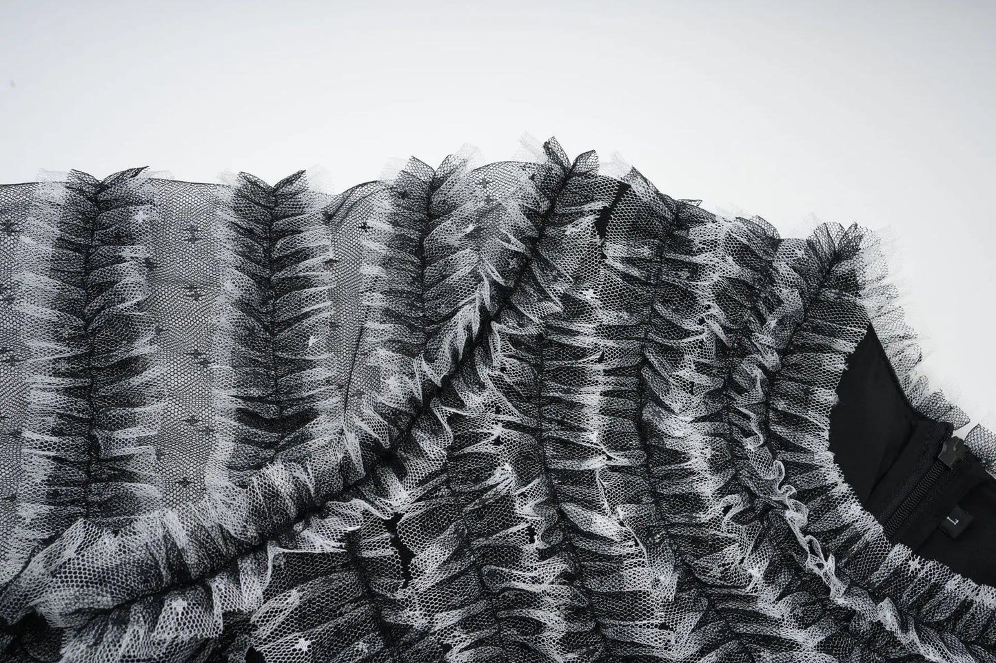 KUCLUT Fashion Women's Multi Layer Mesh Patchwork Dress Elegant Heavy Industry Evening Party Ruffled Short Sleeve Dresses YZJ28