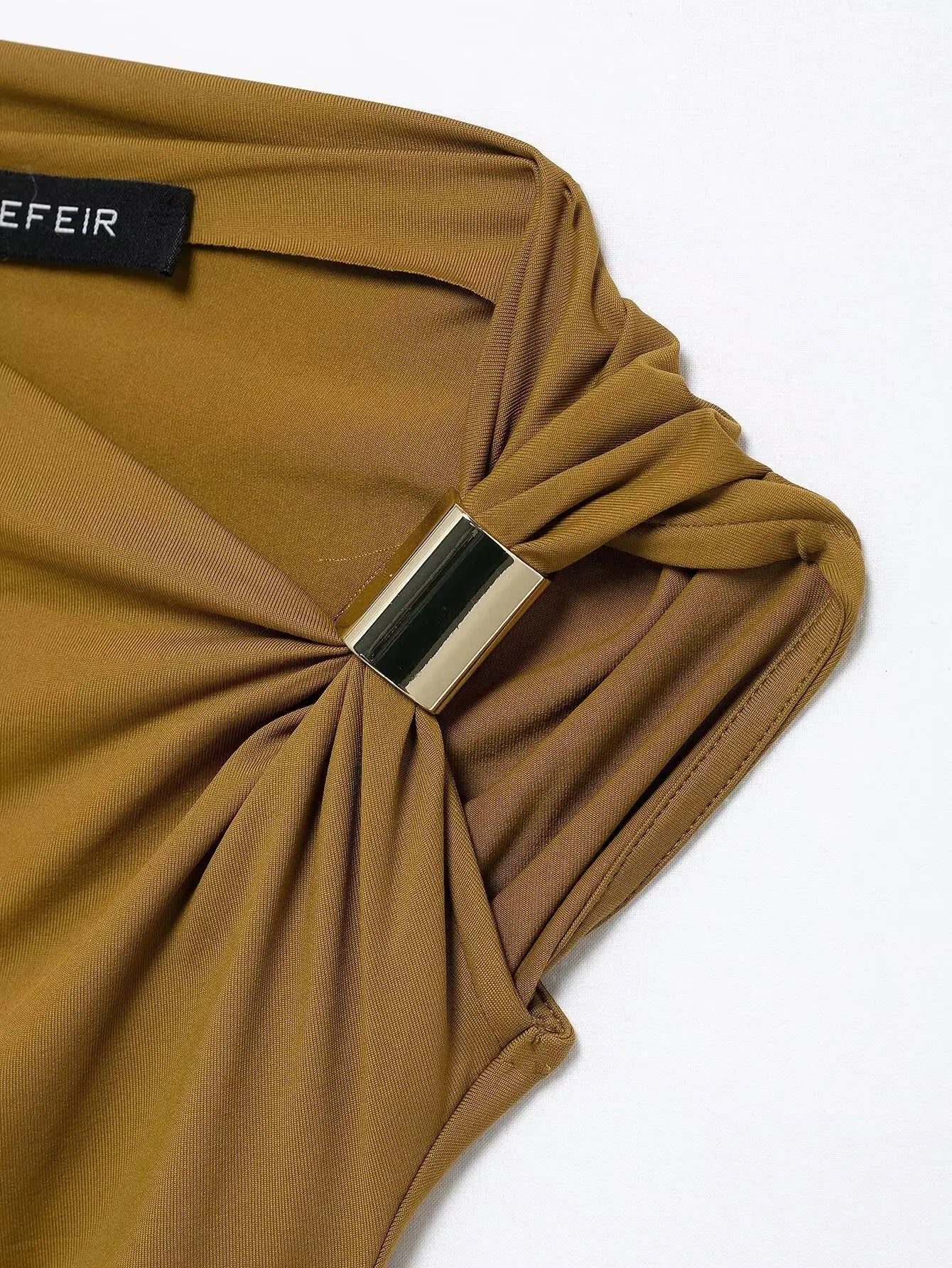Chic Asymmetrical Wrinkled One-Shoulder Top for Women