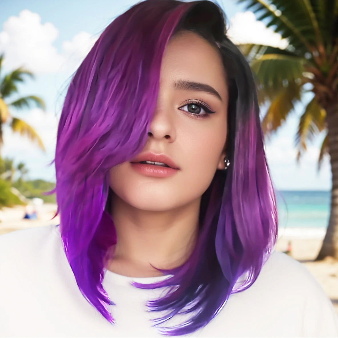Heat Resistant Multi Color Body Wave Synthetic Wig For Women