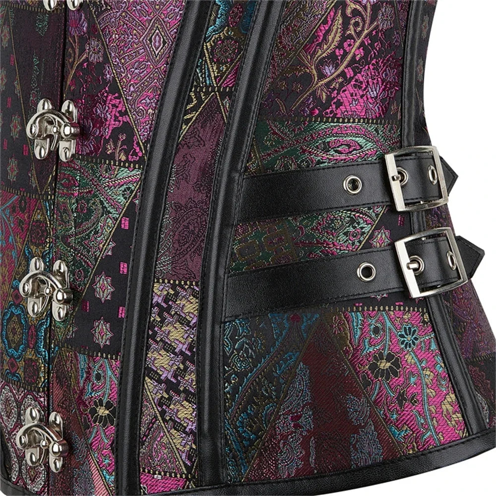 Elegant Retro Gothic Overbust Corset Tops for Women