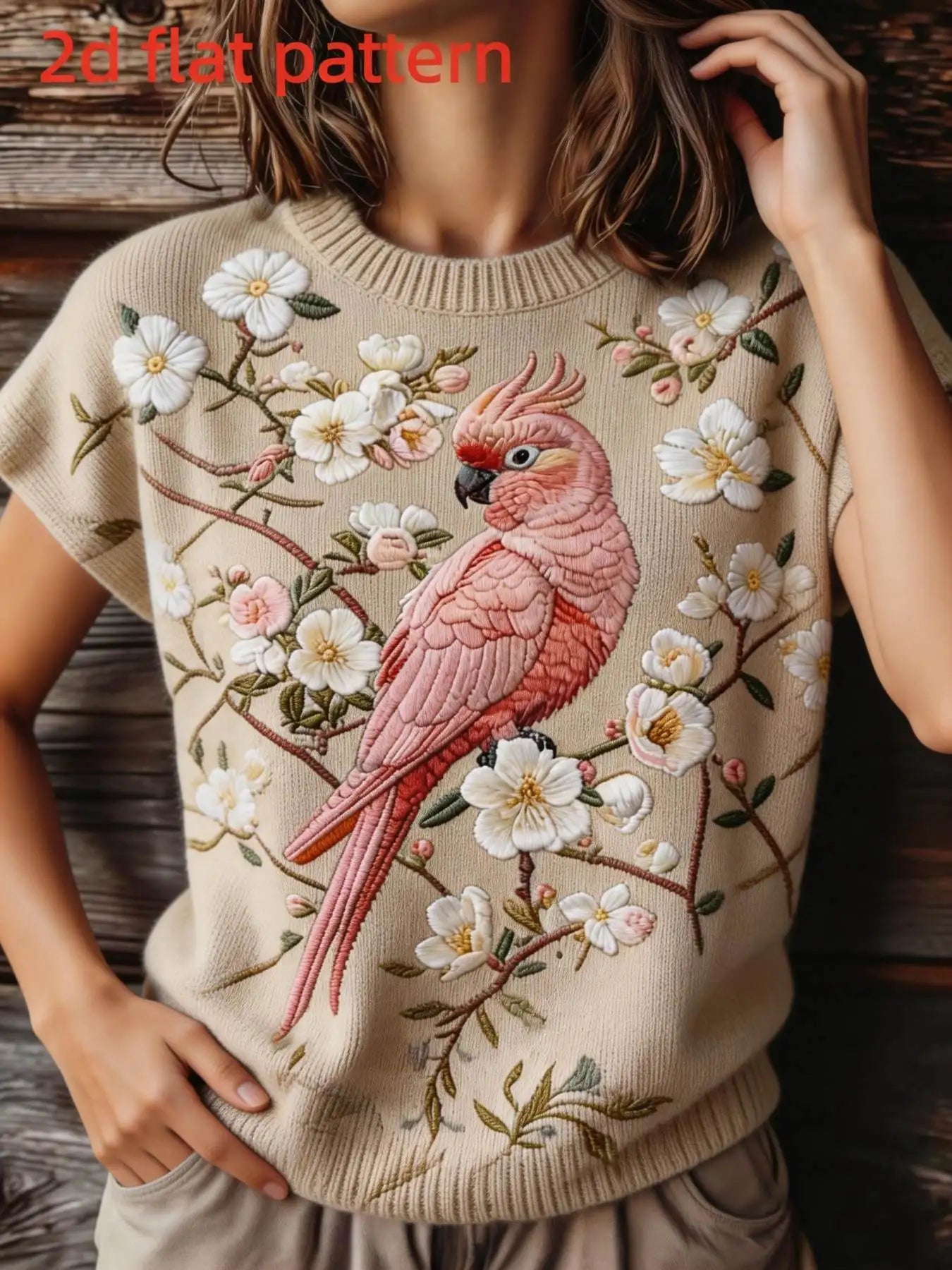 Printed Design Sleeveless Round Neck Top for Women