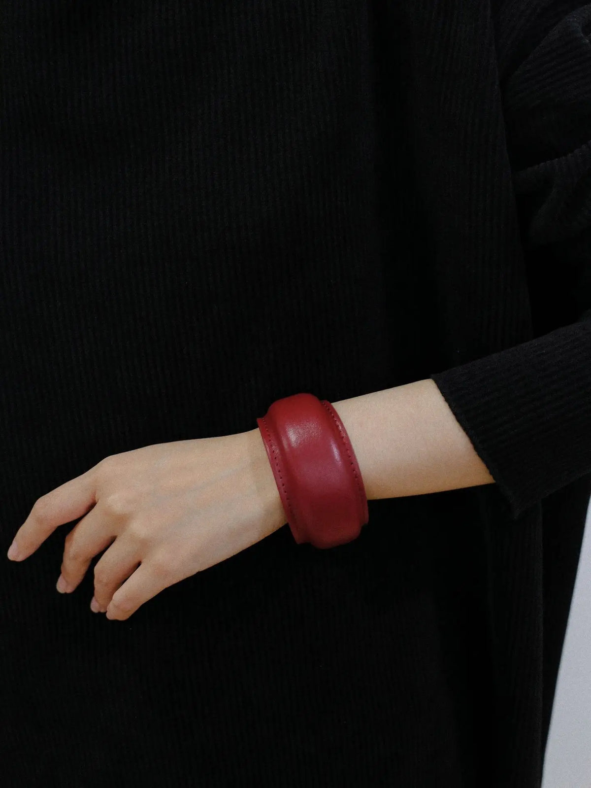 Elegant Minimalist Leather Wide Cuff Bracelet for Women
