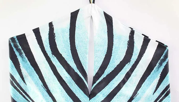 Striped Halter Neck Slim Fit Flare Leg Jumpsuit for Women