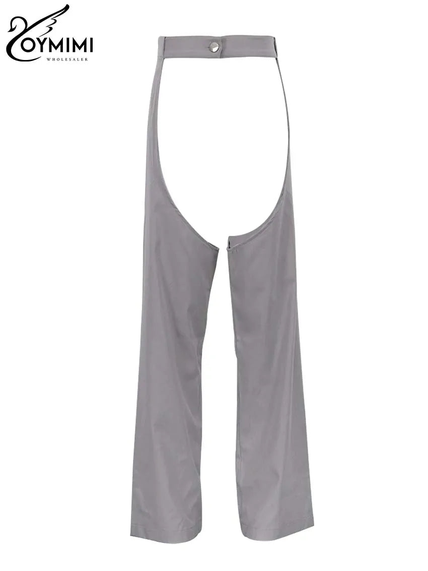 High Waist Hollow Out Trousers
