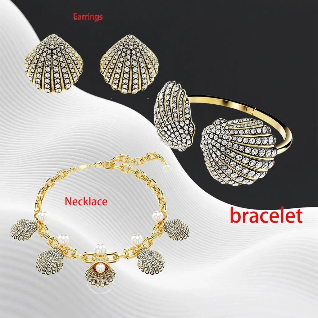 Crystal Necklace And Earrings Set