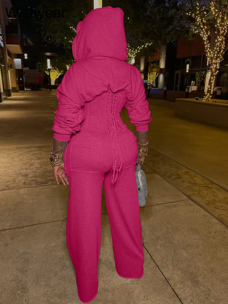 Cozy Autumn Hooded Tracksuit Set