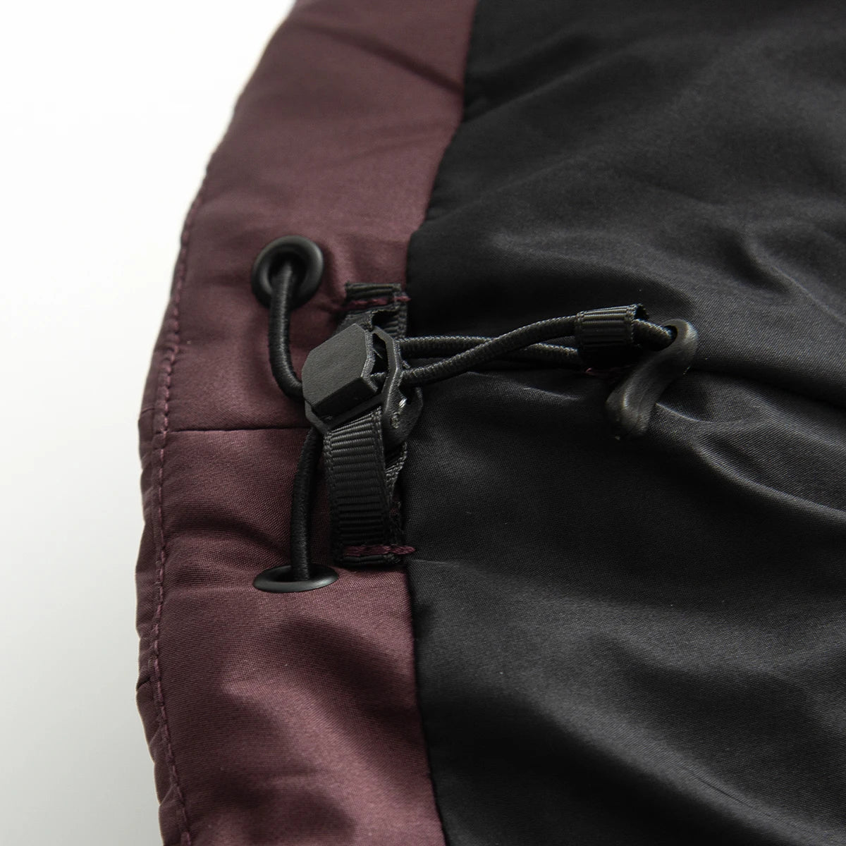 Thick Padded Windproof Burgundy Hooded Winter Parka Jacket For Women