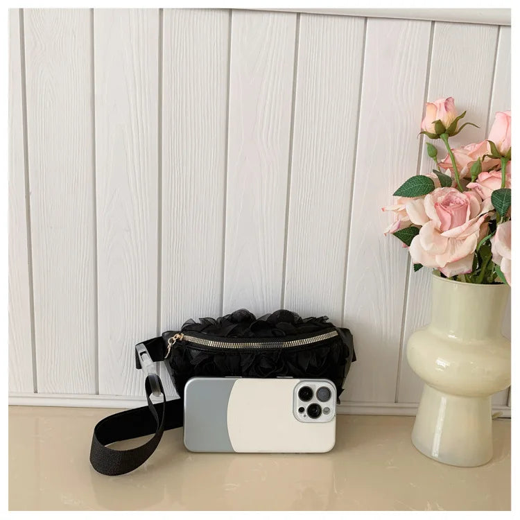 New Women's Waist Bag Flower Shape Fashionable Women's Waist Bag Lace Luxury Lightweight Women's Crossbody Bag High Quality