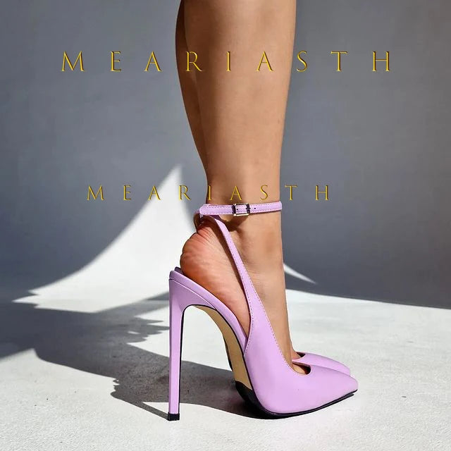 Elegant Patent Leather Pointed Toe Round Heel Pumps For Women