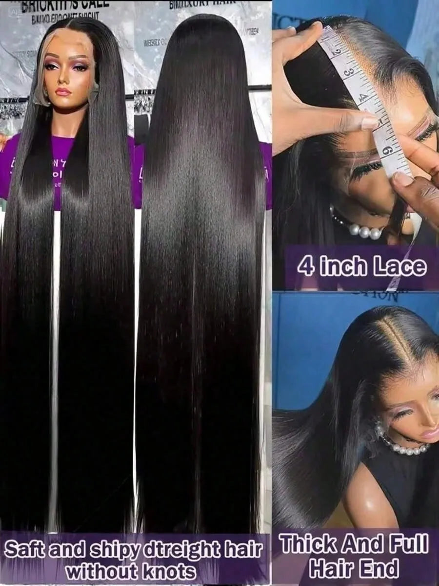 Glueless Straight Human Hair Lace Wig
