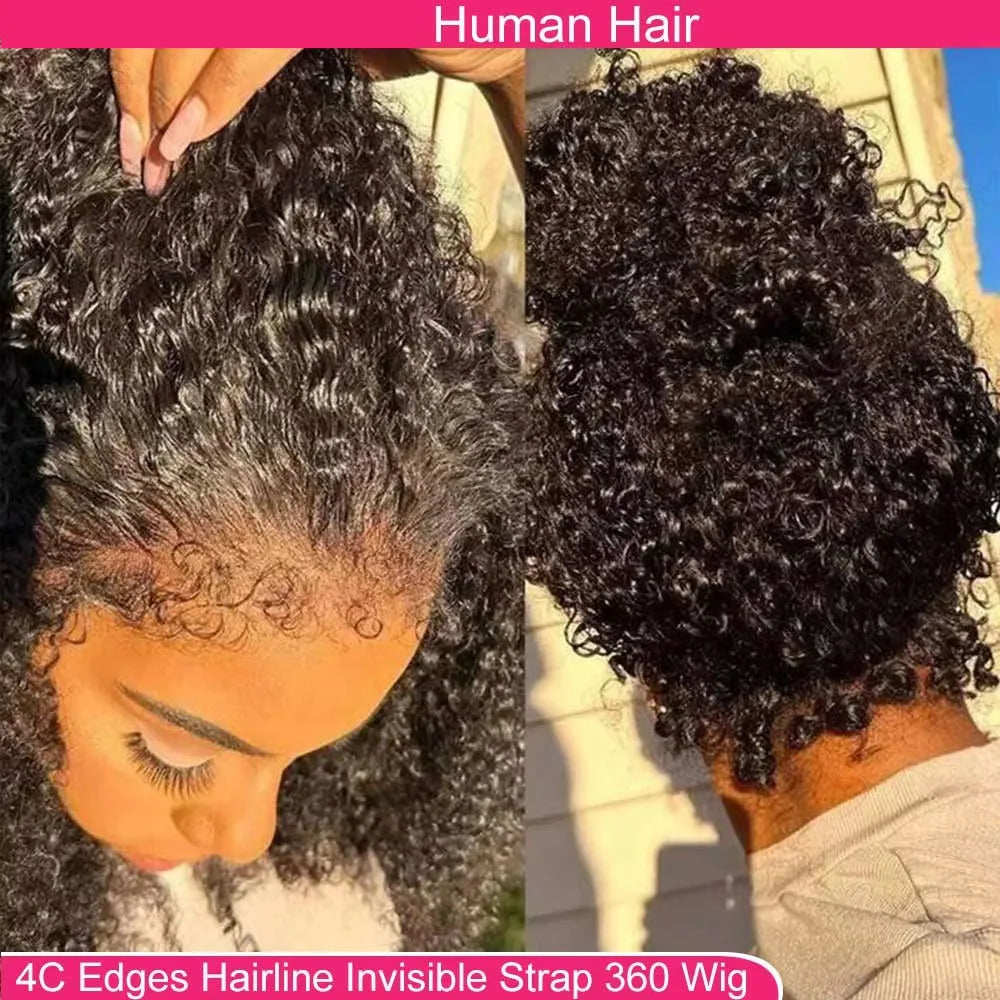 Deep Wave Glueless Human Hair Lace Wig With Baby Hair For Women
