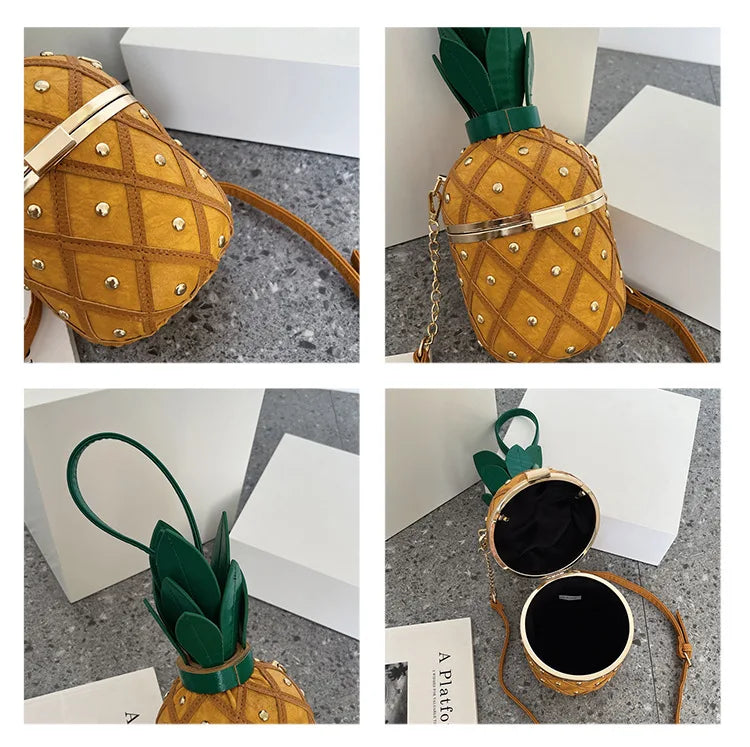 New Women's Shoulder Bag Pineapple Shape Fashionable Women's Shoulder Crossbody Bag Fashionable Casual Women's Bag High Quality