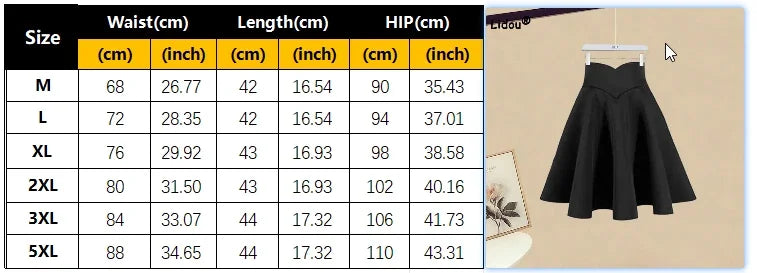 High Waist Loose Solid Color Ruffle Hem Knee Length Skirt For Women