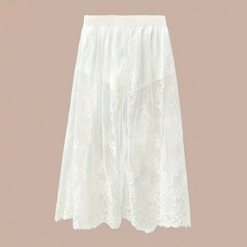 Elegant Party Evening Sexy Dress Lace Dresses for Women 2024 See Through Maxi Dress Bodycon Gothic Lolita Fashion Black Skirt