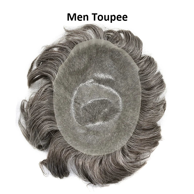 Natural Remy Hair Thin Skin Toupee Hair System for Men