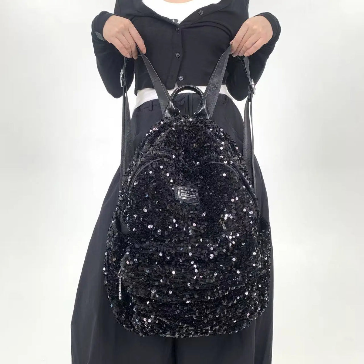 New Women's Sequined Backpack Luxury Brand Sequined Shiny Women's Backpack Large Capacity Fashionable Leisure Travel Backpack