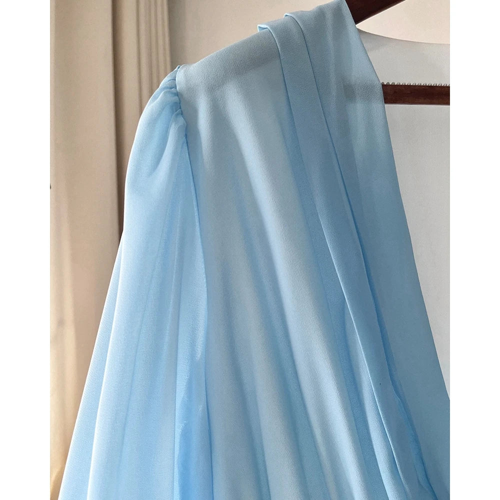 Floral Dress Print Long Sleeve Summer Women Dress Deep V Neck Slim Waist Maxi Dress for Party Evening Gown Vestidos Elegantes