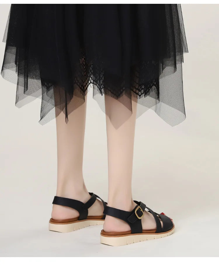 Summer Lightweight Single Strap Wedge Sandals for Women