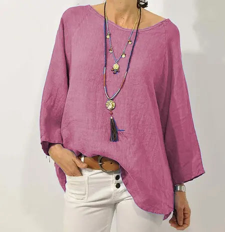 Relaxed Cotton Linen Blend Shirt