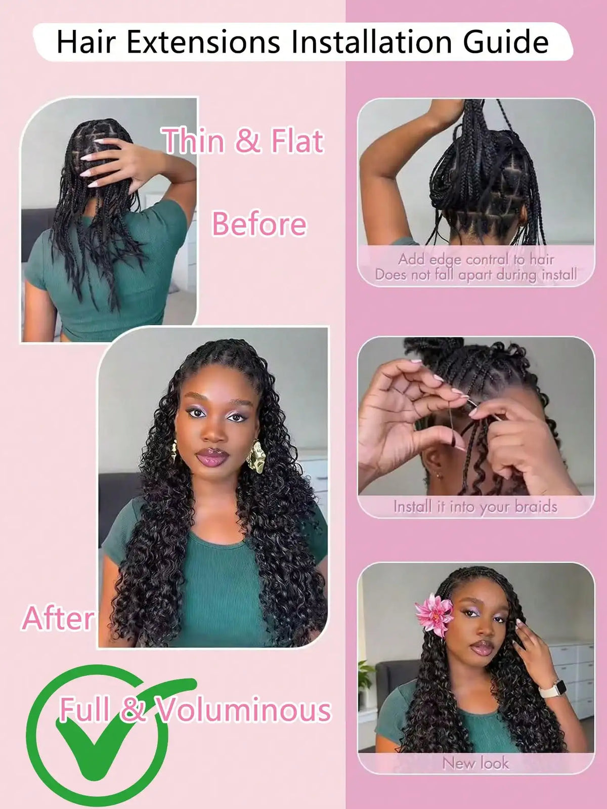 Burmese Curly Human Hair Crochet Braids With Boho Style for Women