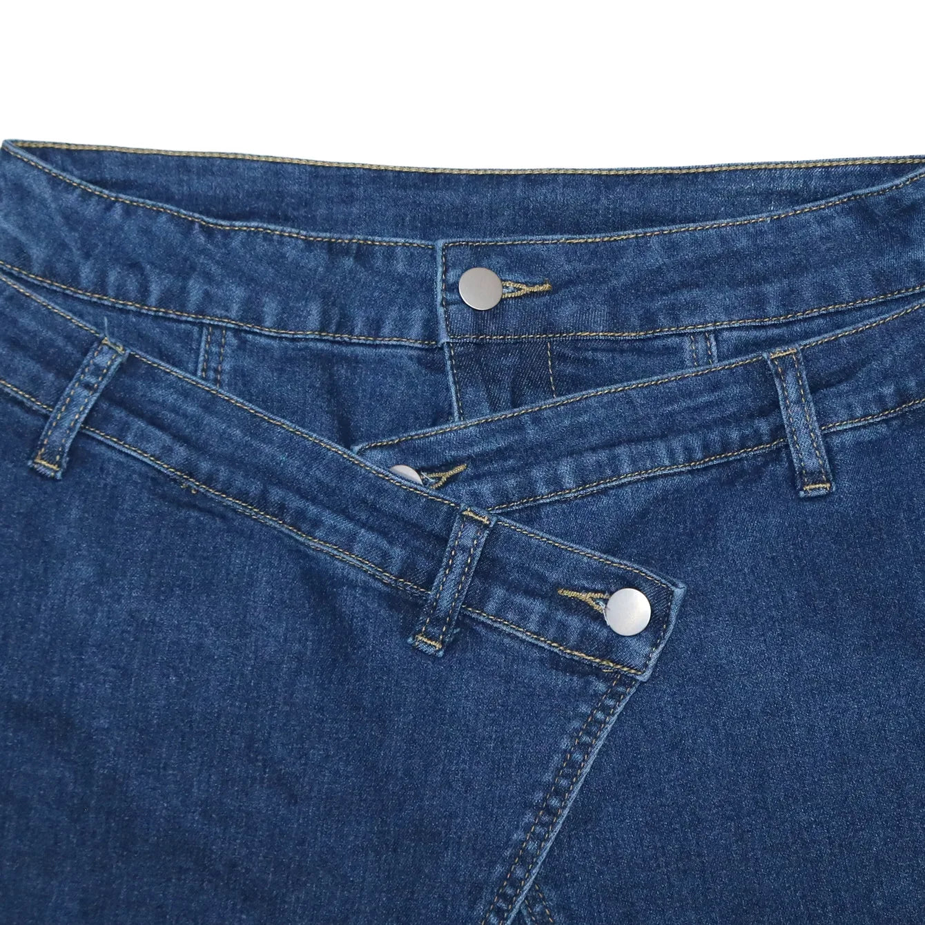 Vintage Washed High Waist Wide Leg Denim Jeans for Women