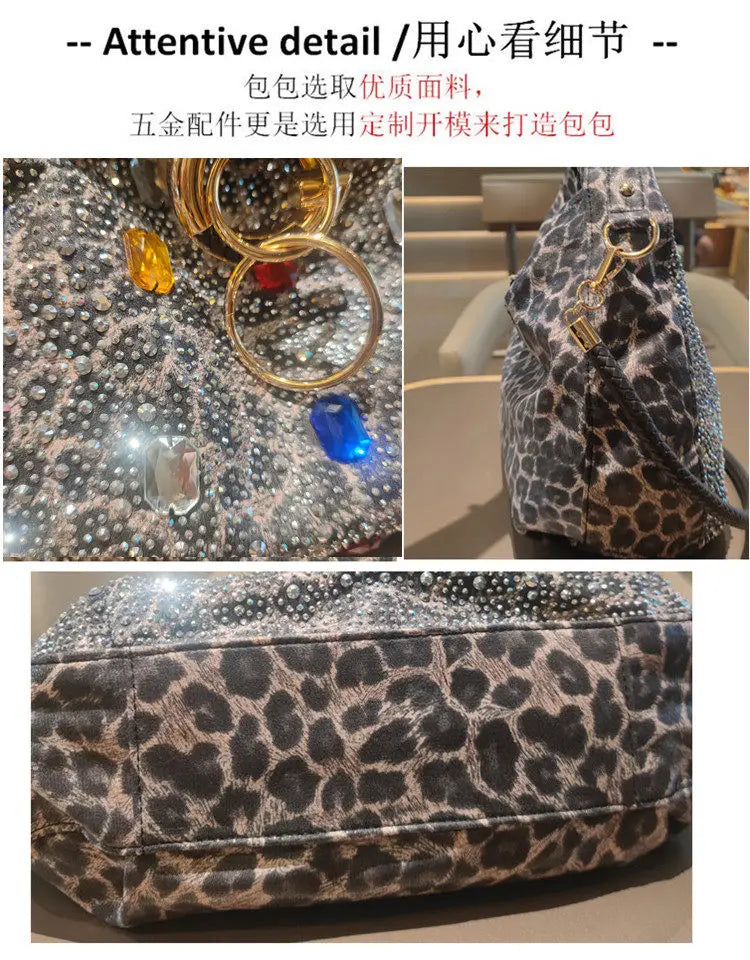 Genuine Leather Crossbody Bucket Bag with Large Capacity for Women