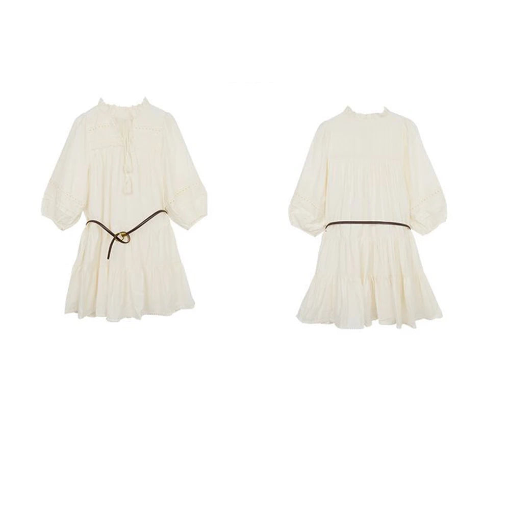 Vacation Style Boho Chic Lace Up Midi Dress for Women