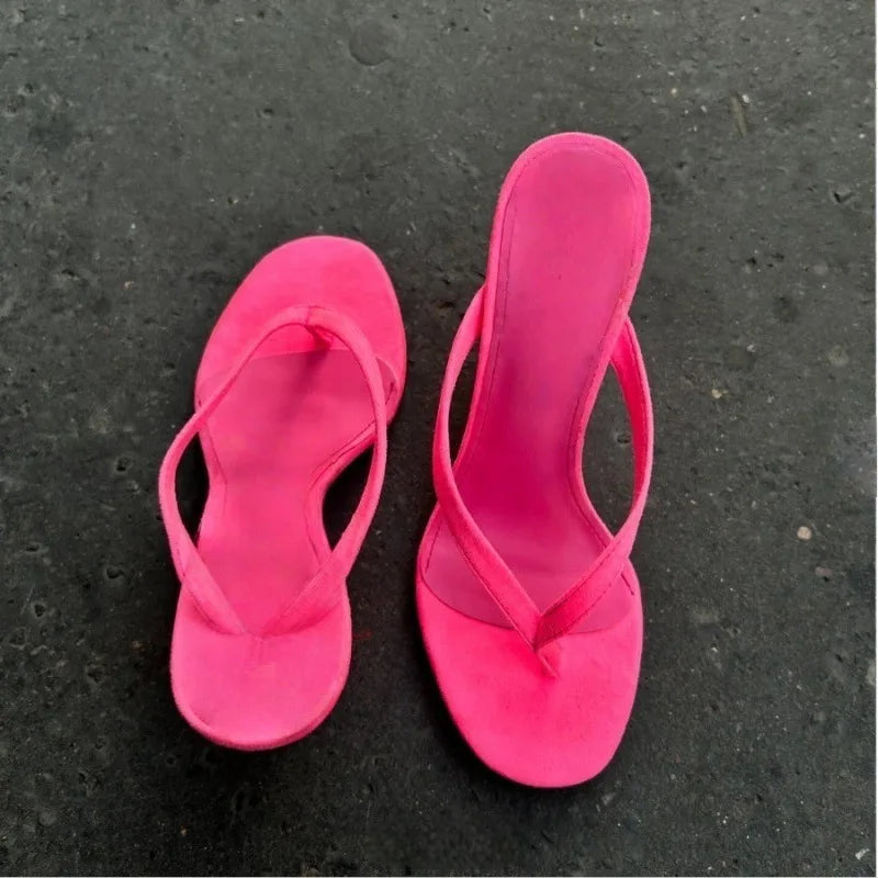 Comfortable Candy Color High Wedge Sandals For Women