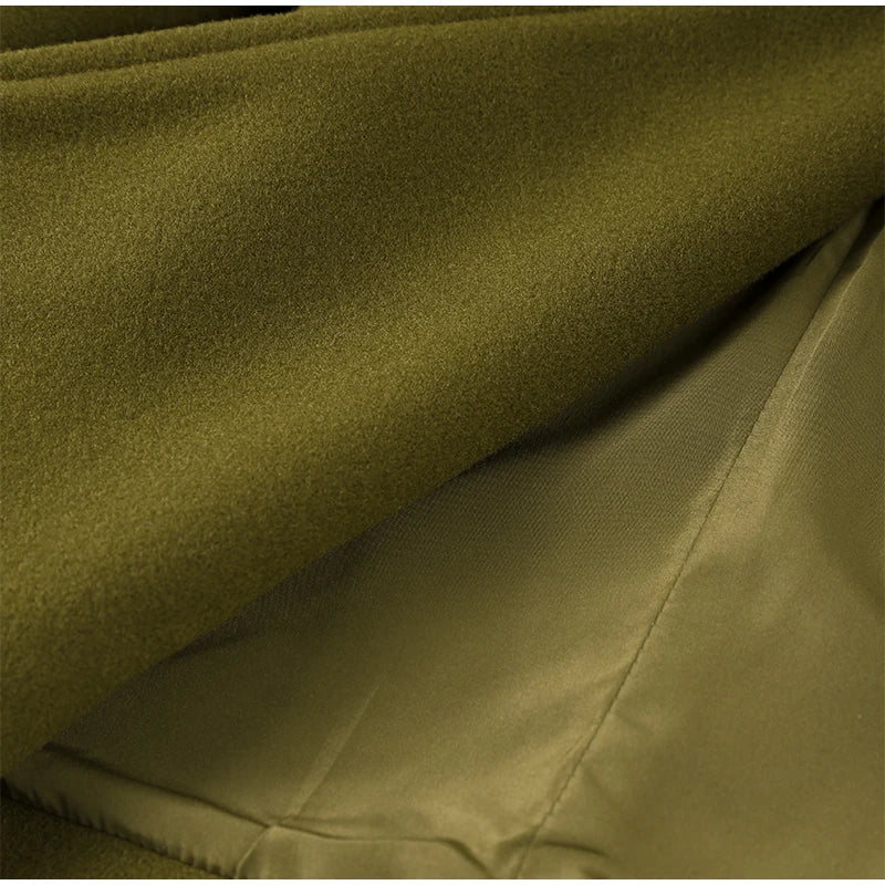 Double Breasted Cropped Jacket With Turn Down Collar for Women