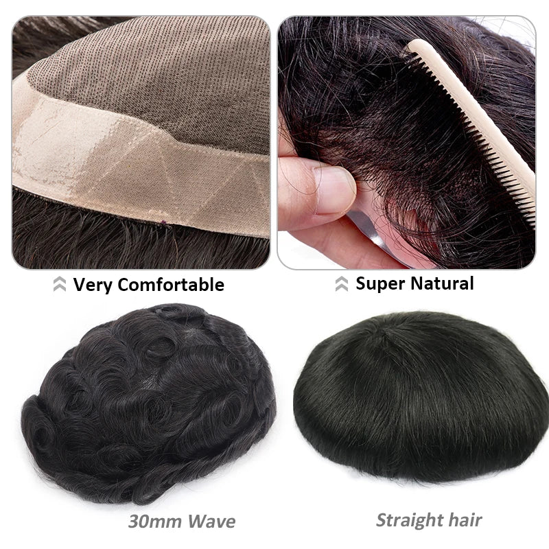 Natural Curly Remy Indian Human Hair Toupee for Women