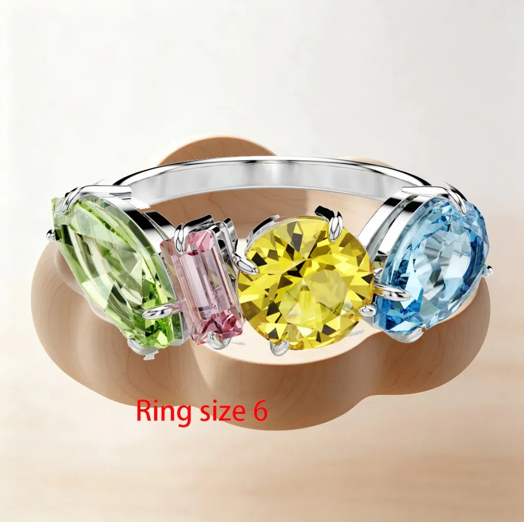 Shimmering Crystal Jewelry Set With Necklace And Earrings For Women