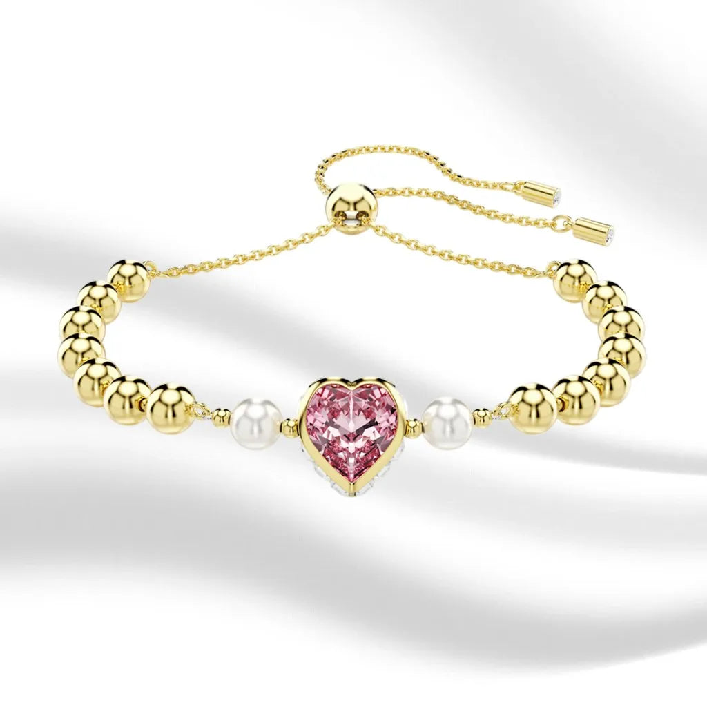 Elegant Gold-Plated Mixed-Cut Crystal Pendant Necklace for Women