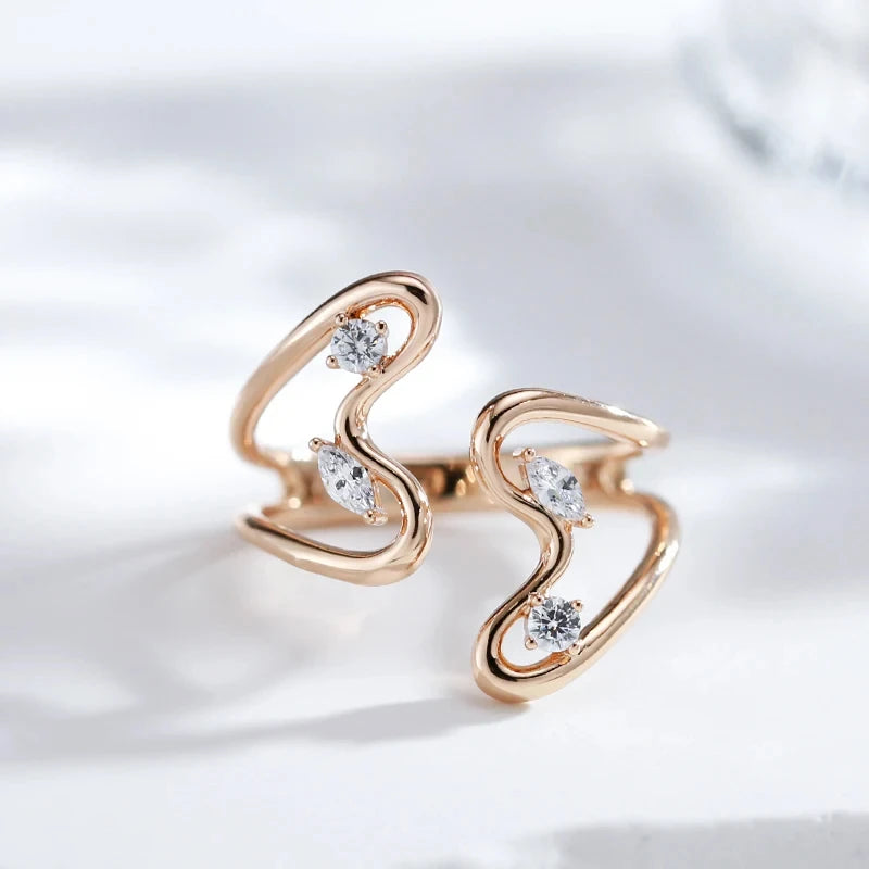 Rose Gold Butterfly Open Ring