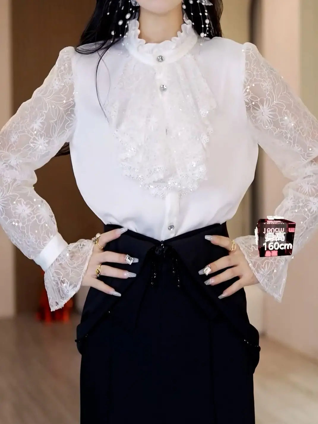Chic Stand Collar Casual Blouse