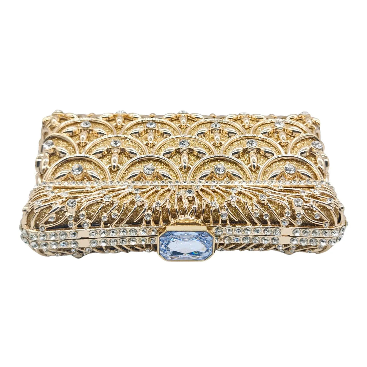 Luxury Rhinestone Metal Evening Clutch Bag for Women