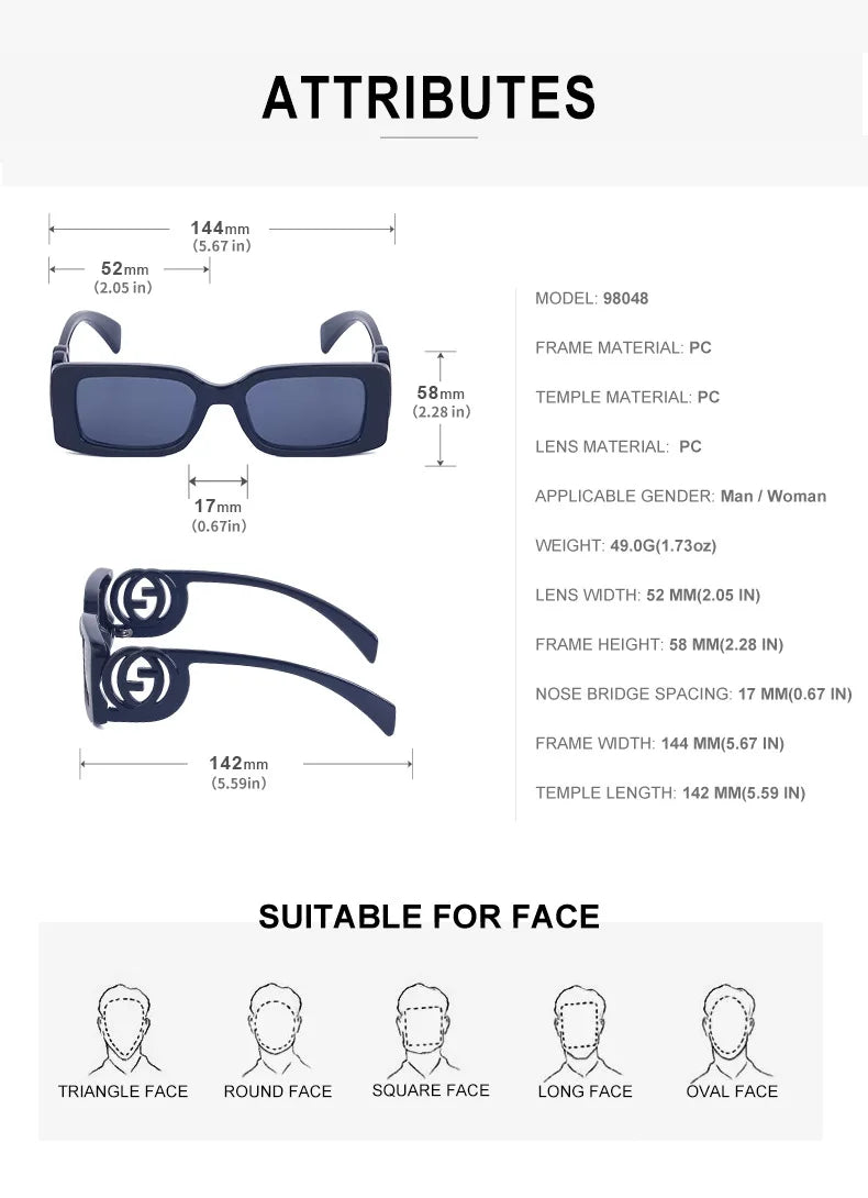 Oversized Square Gradient Sunglasses