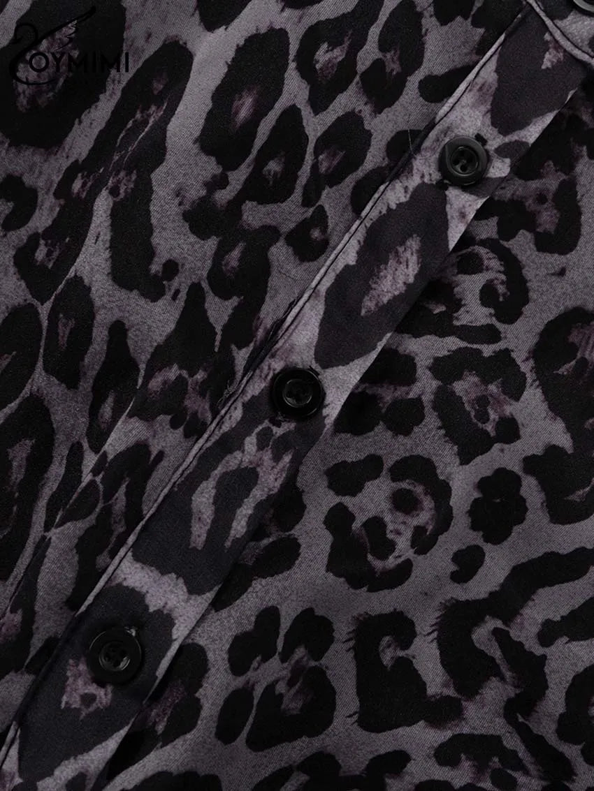 Leopard Print Lace-Up Mini Dress