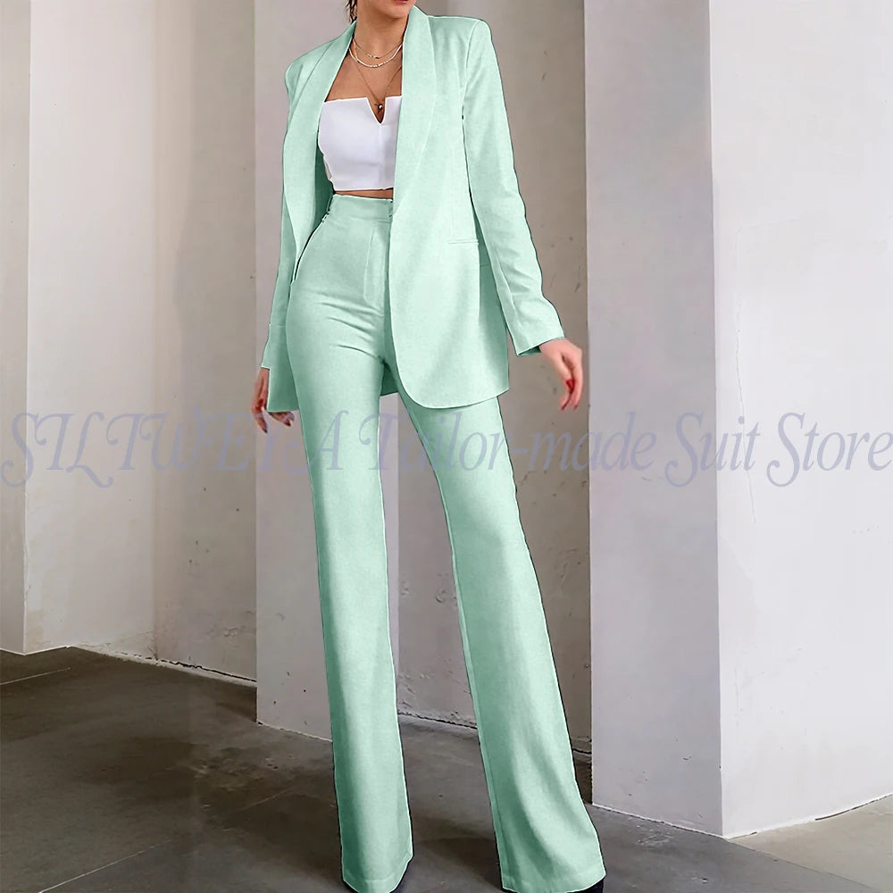 Classic Sophisticated Single Breasted Pants Set for Women