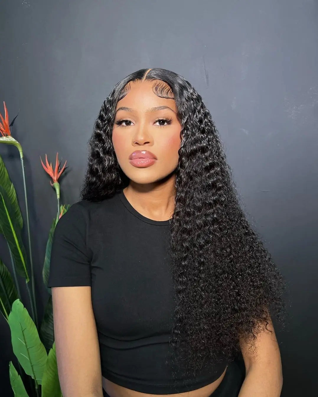Glueless Deep Wave Water Curl Wig