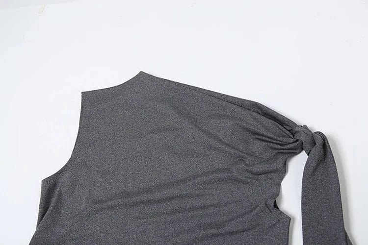 Weird Puss Hollow Bandage Tank Tops Women Ribbon One Shoulder Solid Sexy Summer Trend Wild Midnight Club Skinny Irregular Vest