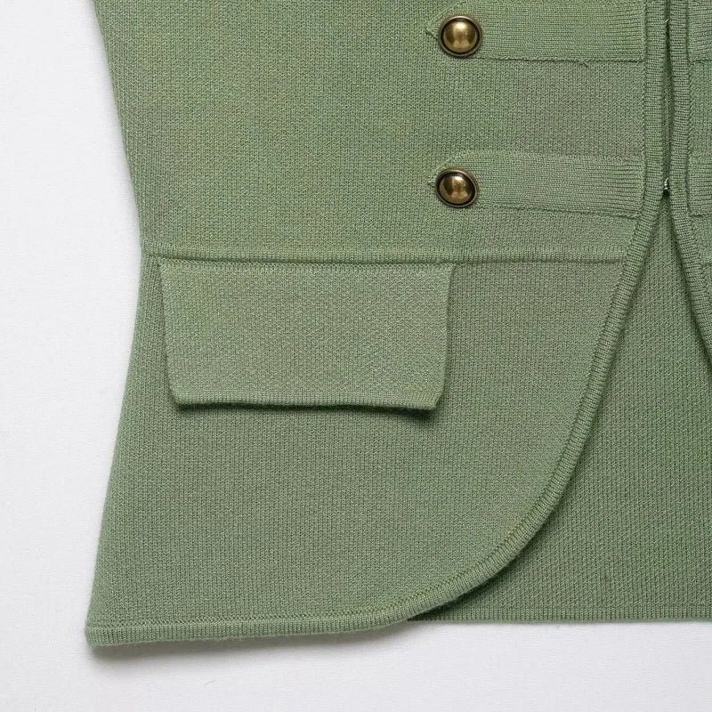 Comfortable Knitted O Neck Sleeveless Vest For Women