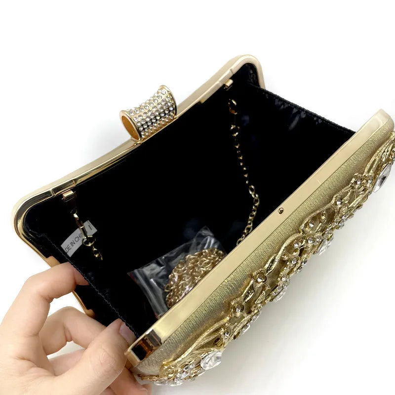 Glitter Rhinestone Shoulder Clutch Bag