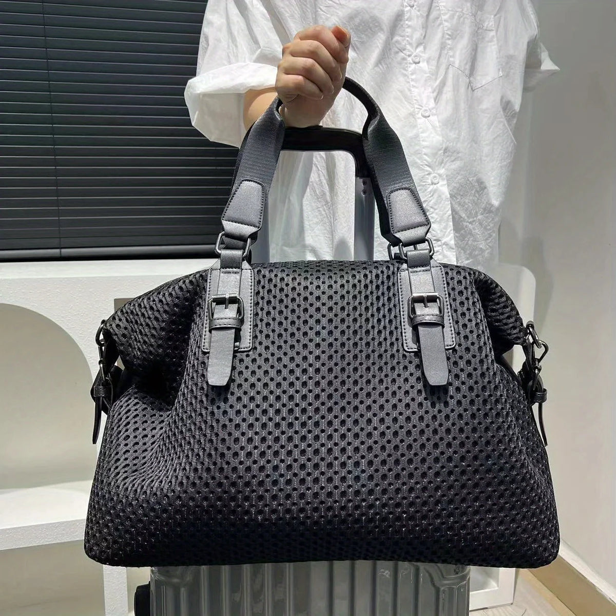 Large Waterproof Nylon Travel Shoulder Bag for Women