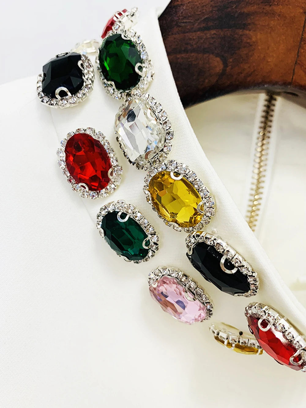 Modphy 2025 New Sparkling Luxury Colored Diamonds Stand Collar Design Mini Dress Women'S Long Sleeved Fashion Elegant Vestidos