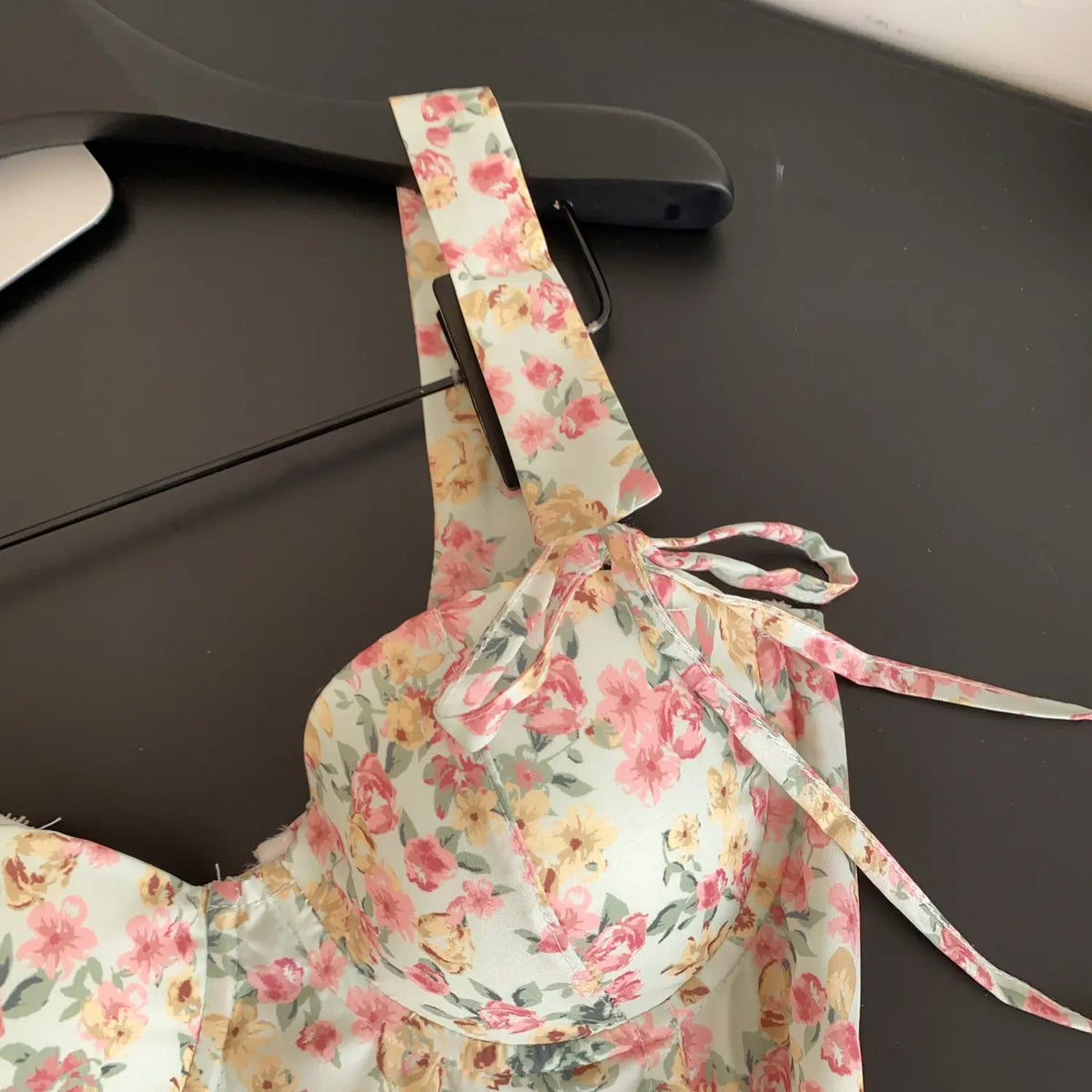 Summer Floral Lace-Up Corset Camisole Top for Women