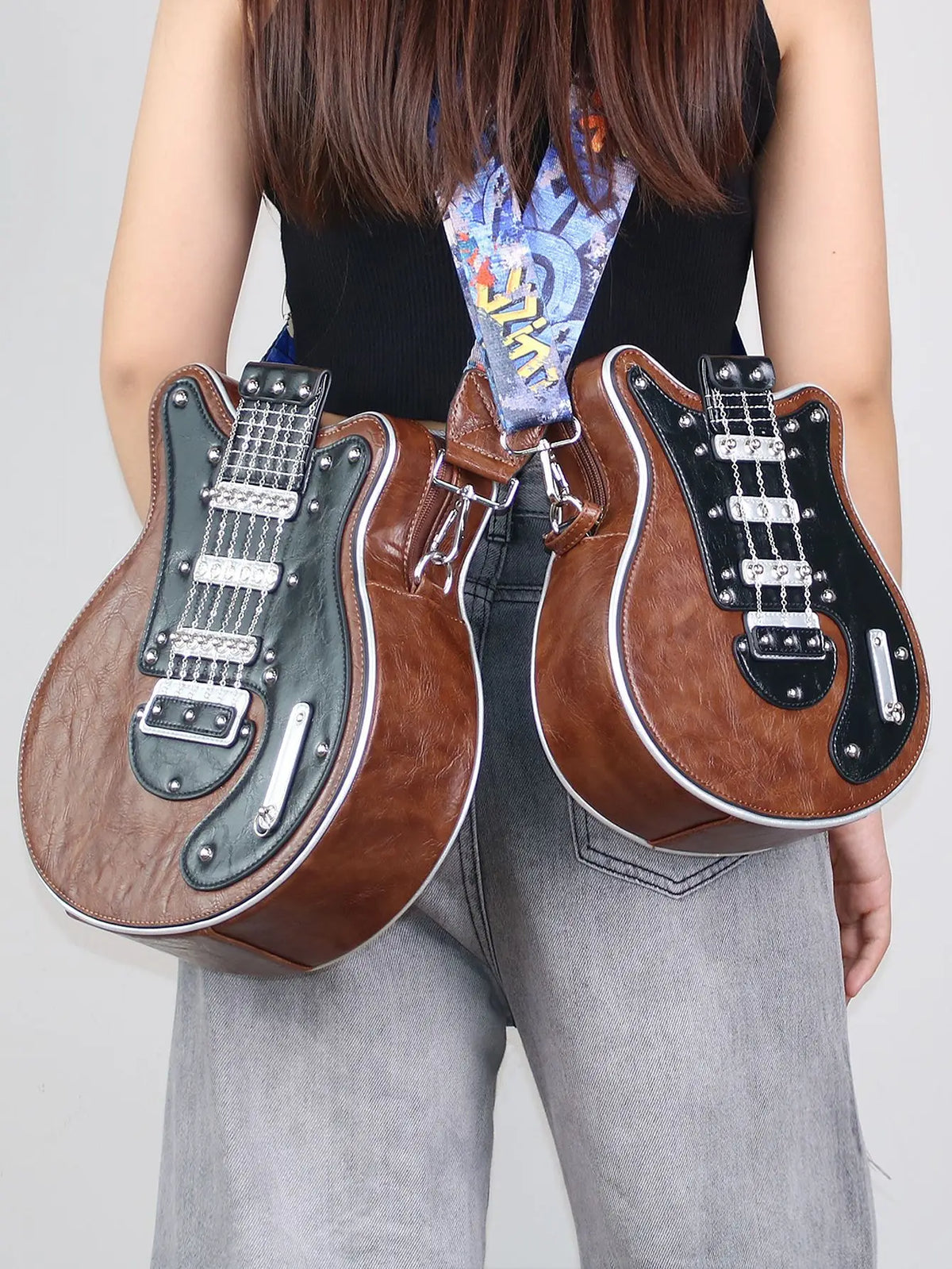 Y2K Guitar Shaped Crossbody Bag