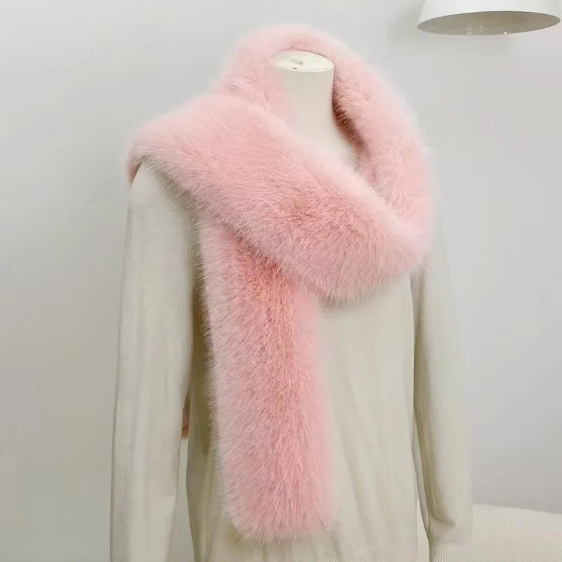 Fluffy Faux Fur Winter Wrap Scarf